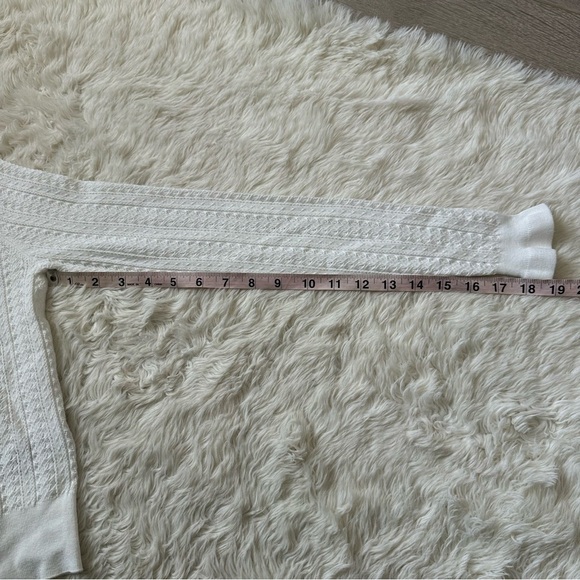 Madewell Sweater The Signature Open-Knit Cardigan Button Front White XS NWT New - Picture 12 of 13
